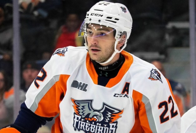 Marcus Gretz of the Flint Firebirds. Photo by Natalie Shaver/OHL Images
